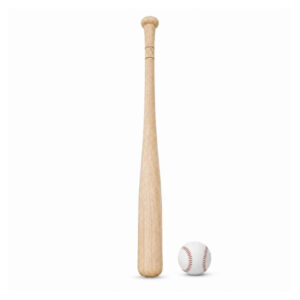 Bate de Basebaball de Madera 60CM con Pelota de Goma