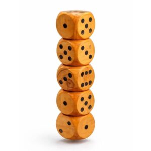 Generala XL de Madera - 5 Dados de 7cm Diametro