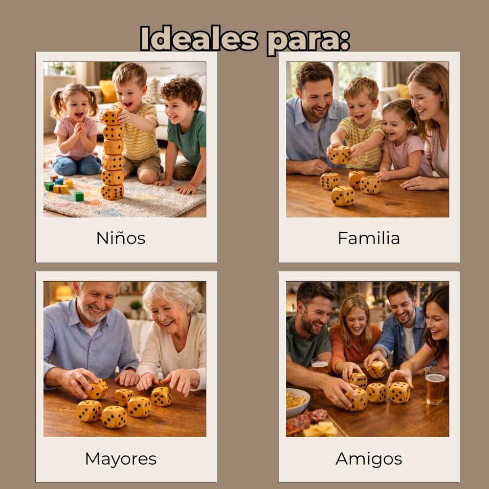 Generala XL de Madera - 5 Dados de 7cm Diametro - Image 8