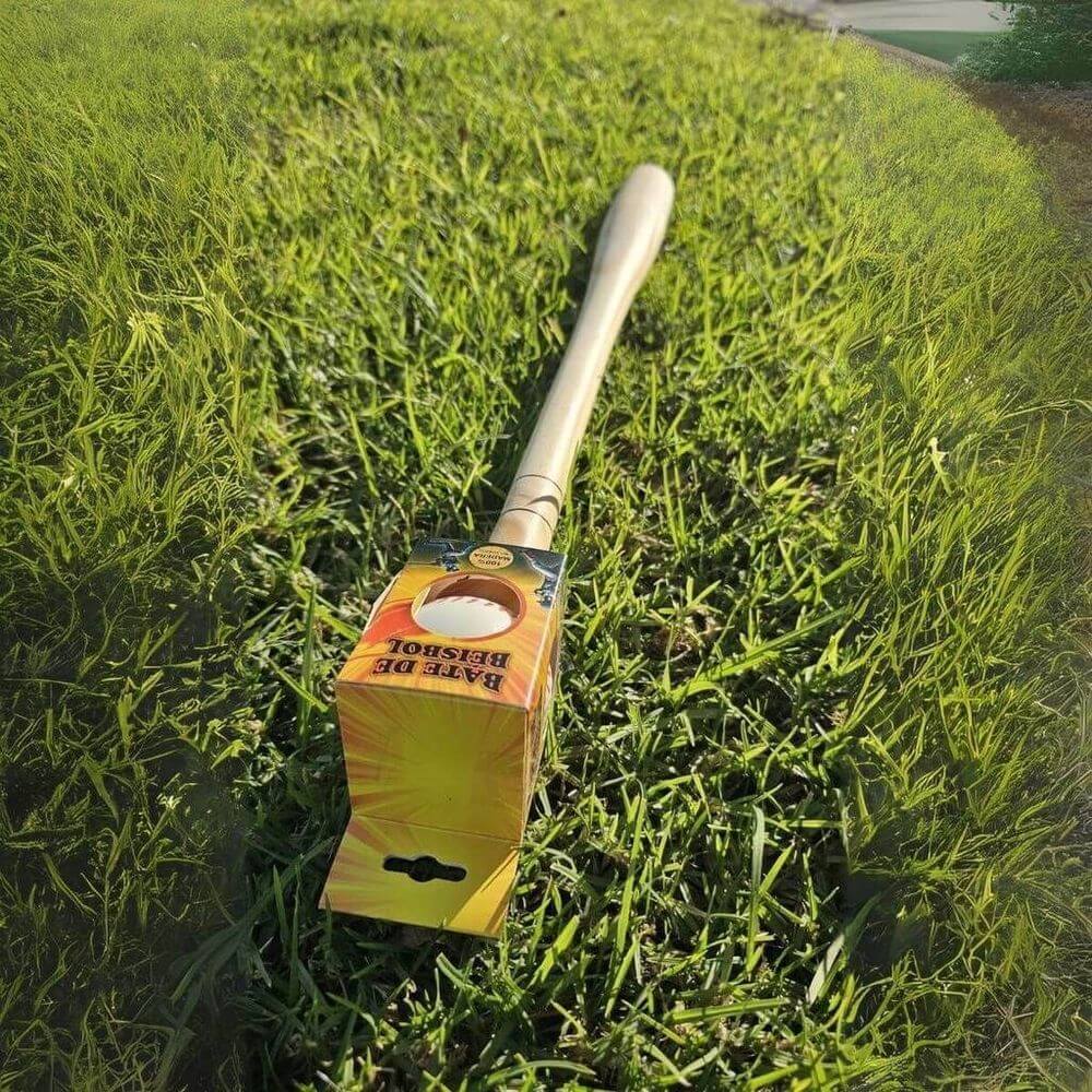 Bate de Basebaball de Madera 60CM con Pelota de Goma - Image 2