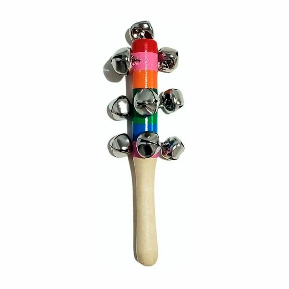 Sonajero Cascabel de Madera 18cm Estimulacion Sonora - Image 2