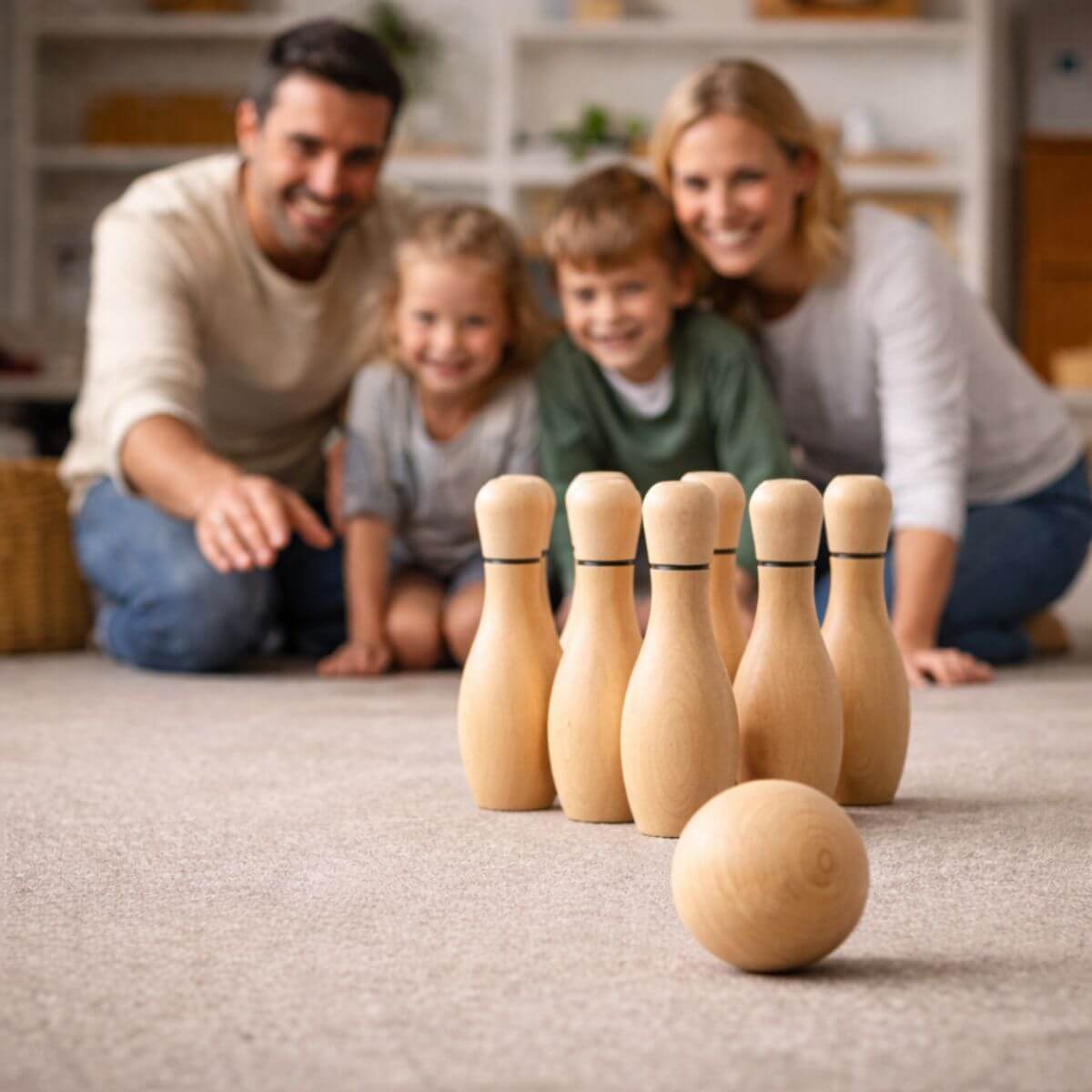 Juego de Bowling 6 Pinos de Madera - Image 5