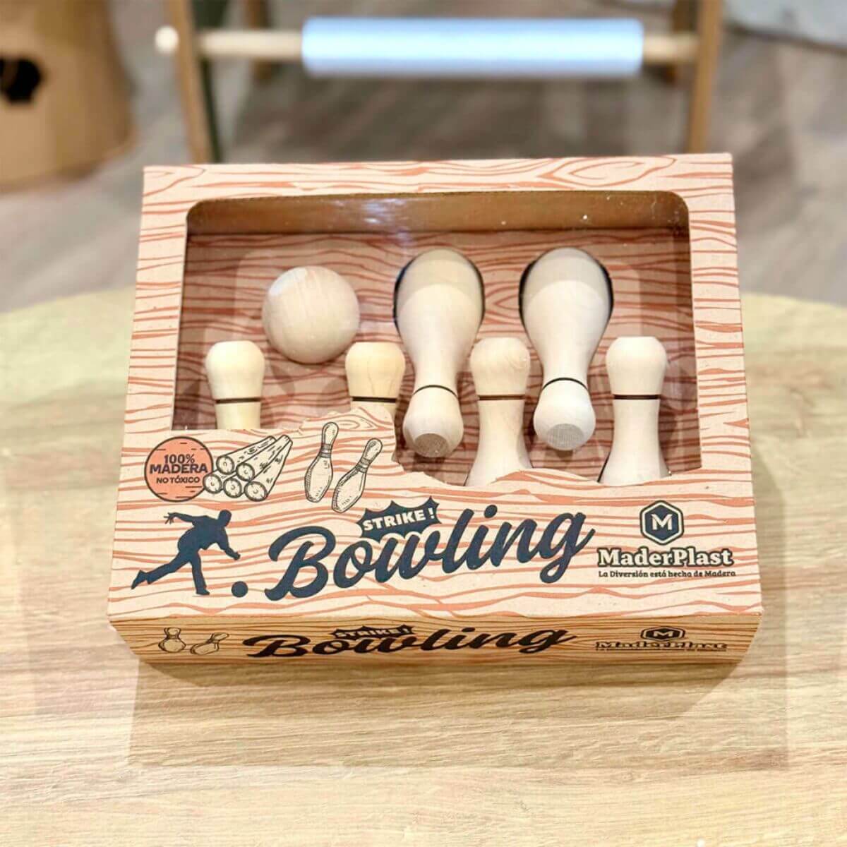 Juego de Bowling 6 Pinos de Madera - Image 7